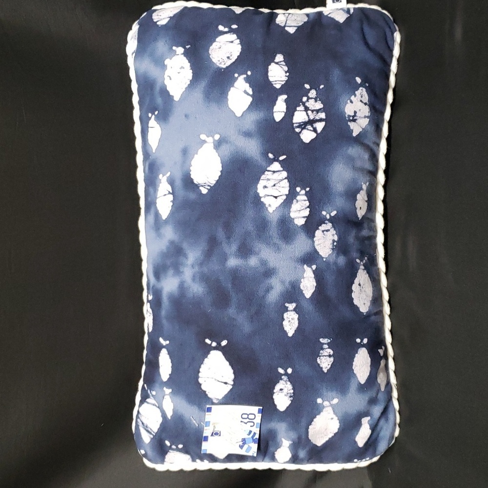 Dennis East International Latitude 38 NWT Blue and White Corded Rectangle Pillow